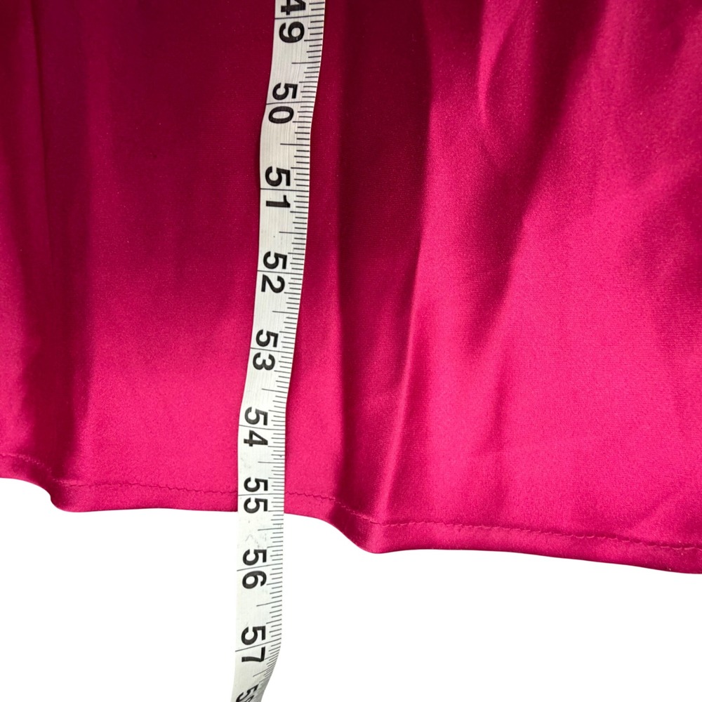Hello Molly Shine Of Pearls Satin Maxi Dress Womens L Pink Off Shoulder Formal - Picture 10 of 16